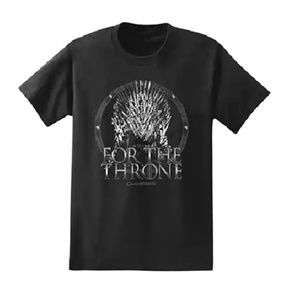 HBO Game Of Thrones For the Throne Black T-Shirt